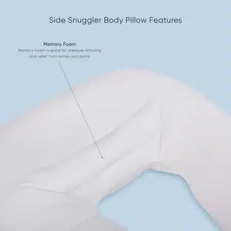 side sleeper snuggler pillow features