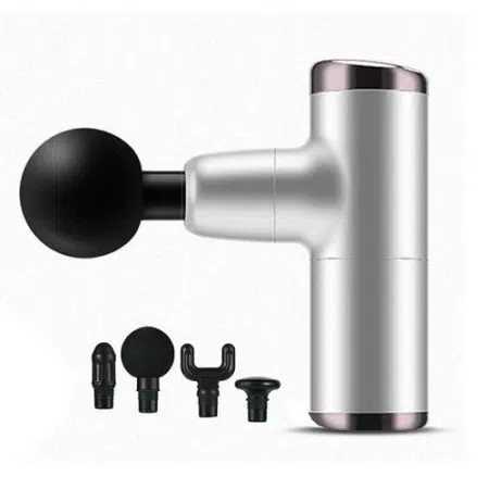 powerful mini massage gun silver