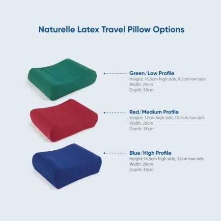 Naturelle Latex Travel Pillow Options