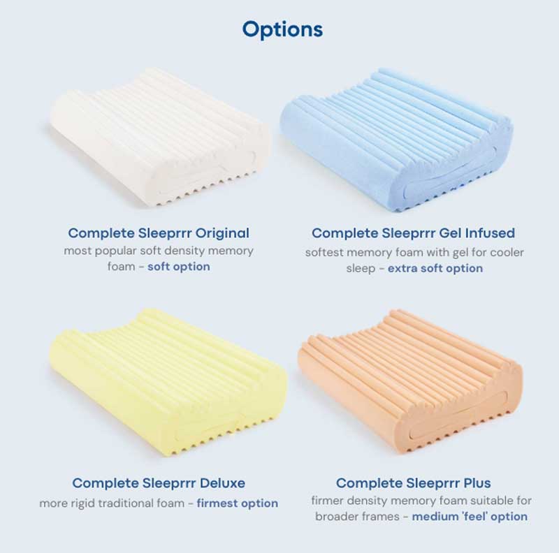 Complete Sleeprrr Pillow Density Scale
