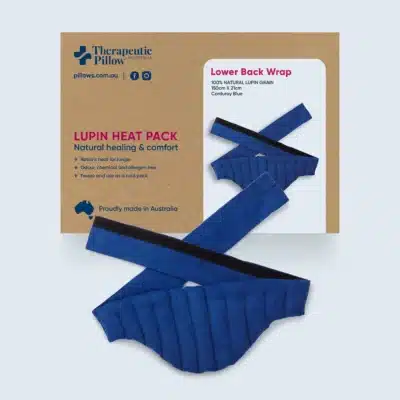 blue natural lupin heat cool pack lower back wrap